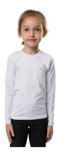 Remera Térmica De Niño Blanca Manga Larga Drb