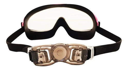 Antiparras Hydro Unibody + Tapones Lente Natacion Antifog Uv Color Negro