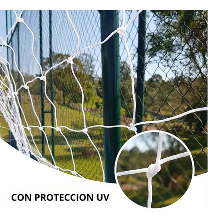 Red De Futbol 11 4mm Nylon 7.5x2.5x0.6m Uv Gismar Blanco