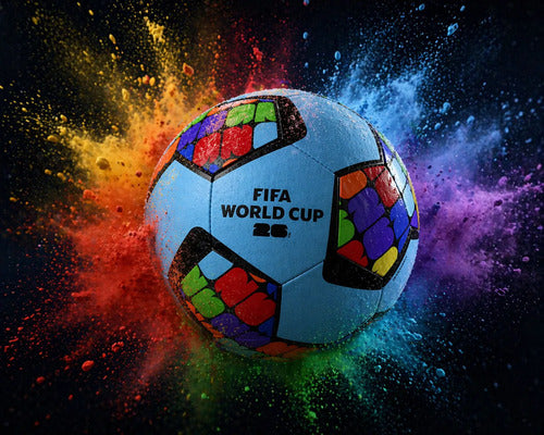 Pelota Fútbol N°5 Mundial 2026 Diseño Oficial Alta Calidad Celeste