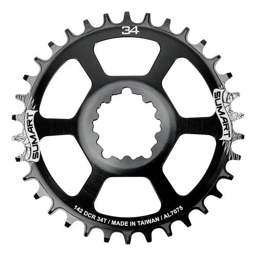 Monoplato Bicicleta Aluminio 142mm 34t Dcr142-34t Sumart Color Negro