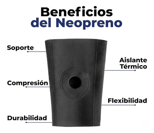 Rodillera Neopreno Ajustable Knex Con Varillas Multicolor
