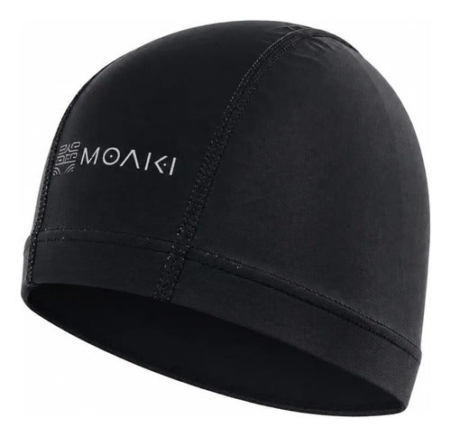 Gorra De Natación Polyester Moaki Mahana Tela Negro Negro Lisa Unico