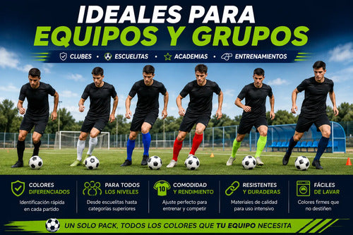 Pack X10 Pares Medias Fútbol Sin Pie Colores Surtidos Surtido Unico