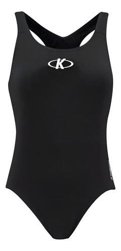 Malla Dama Natación Knex Negra Talles Xl-4xl Multicolor