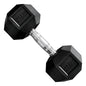 Mancuerna Hexagonales Hierro Recubierto 27,5kg Rhino Negro