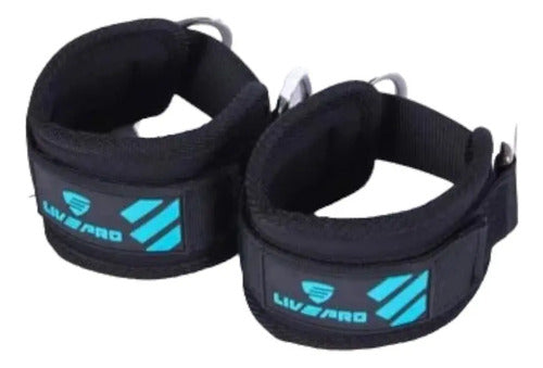 Tobillera Para Polea Maquina Gimnasio Entrenamiento Livepro Negro