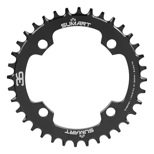 Monoplato De Cadena Redondo Bicicleta Rcr104-36t - Sumart Negro