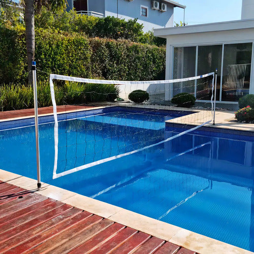 Red De Voleibol Para Piscina, 5 Metros, 4 Bandas, Color Blanco