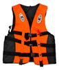 Chaleco Salvavidas Adulto Hasta 75 Kg Ajustable Kayak Pesca Naranja Flúor Único