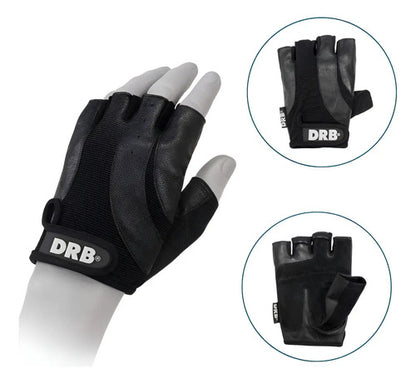 Guantes Force Fitness Drb Entrenamiento Gym Pesas Crossfit Color Negro Talle L Liso