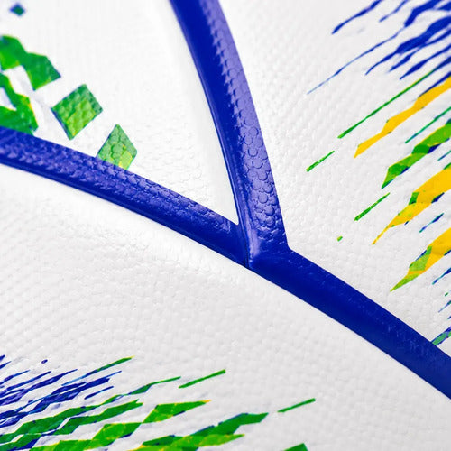 Pelota Fútbol Kx Strike Thermosellada Oficial N°5 Mmsports Blanco/azul/amarillo