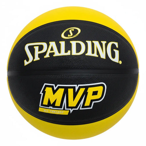 Pelota Basketball Spalding Mvp 84547z Mmsports Negro/amarillo