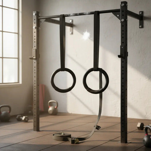Anillas De Crossfit Knex Gimnasia Gimnasio Entrenamiento Negro