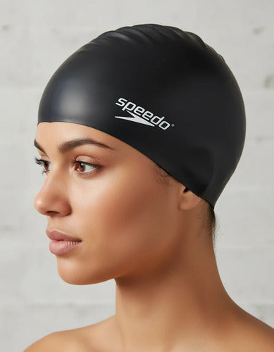 Gorra De Natación Speedo Polyester Azul Lisa U