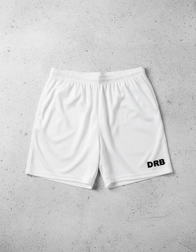 Short Drb Deportivo Fútbol Tela Sintética\ Blanco Liso S