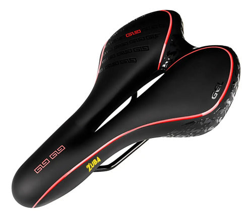 Asiento Bicicleta Mtb Comodo Az-066 Zuba Bike Rojo 28 Cm 16 Cm