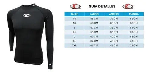Remera Polera Térmica M/larga Deportiva Con Cuello Mmsports