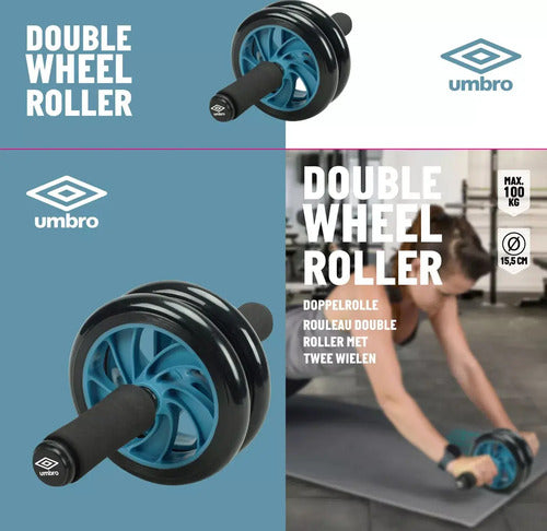 Rueda Abdominales Doble Pro Para Ejercicio Umbro Color Azul
