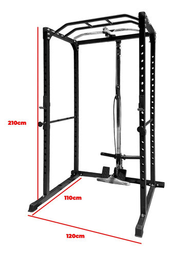 Squat Rack Jaula Multifunción Rhino – Negro