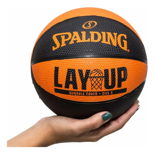 Minipelota De Baloncesto Spalding Lay Up, Goma, Color Naranja