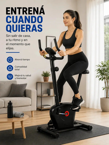 Bicicleta Ergométrica Pro Fitness Cardio Resistencia Negro Negro