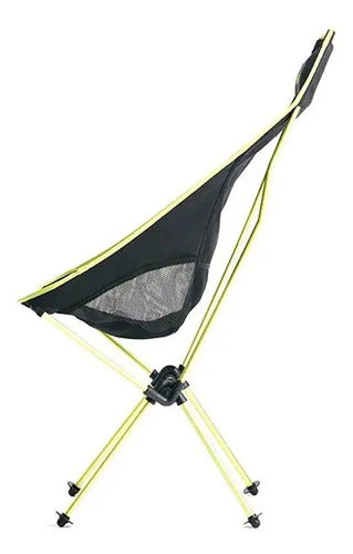 Silla De Camping Plegable De Aluminio Hawapi Atacama 125 Kg Preto/verde Limão