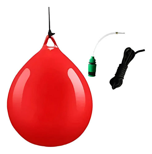 Bolsa Boxeo Rellenable 30l Agua Fitness Entreno Profesional Rojo