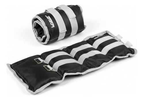 Pesas Tobilleras/muñequeras Neopreno 3 Kg(set De 2 Unidades) Negro