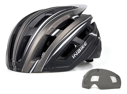 Casco Bicicleta Ciclismo Luz Led - Inbike Negro M