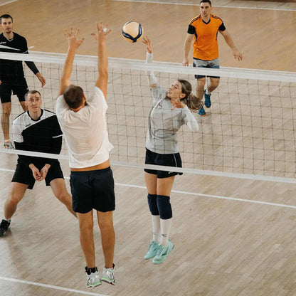Red Profesional De Voley 4 Tiras De Pvc 10x1m Gismar Blanco