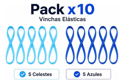Pack X10 Vinchas Para Cabello Elásticas Talle Único Surtido Unico