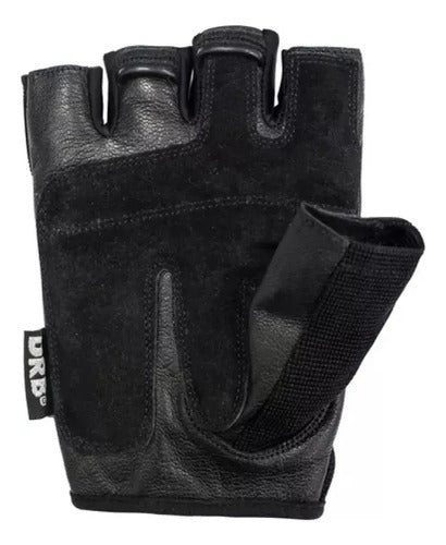 Guantes Drb Para Gym Fitness Entrenamiento Cuero Mmsports Negro Lisa L