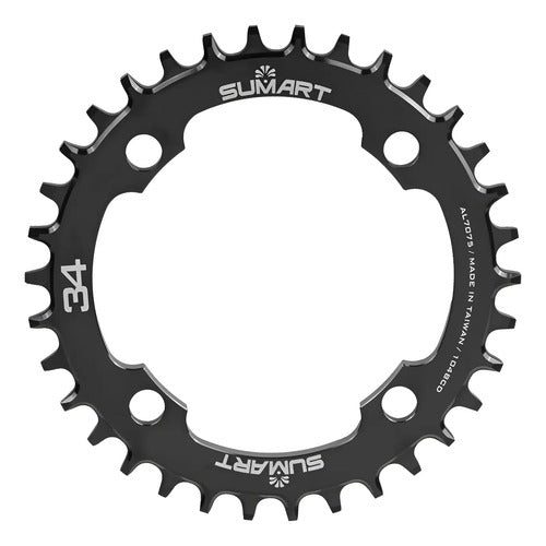 Monoplato De Cadena Redondo Bicicleta Rcr104-34t - Sumart Negro