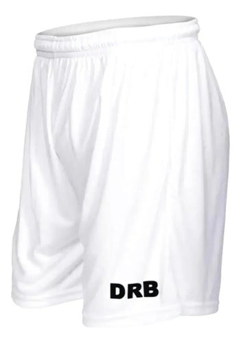 Short Drb Deportivo Fútbol Tela Sintética\ Blanco Liso S