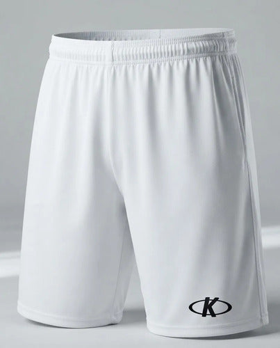 Short Deportivo Para Futbol Niños Deportes Varios Mmsports Blanco Lisa 12