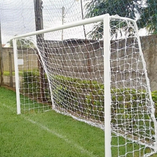 Red De Futbol 7 2mm Nylon 6.2x2.3m Uv Gismar Blanco