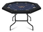 Mesa Poker Profesional Plegable 8 Personas Con Portavasos Azul Oscuro