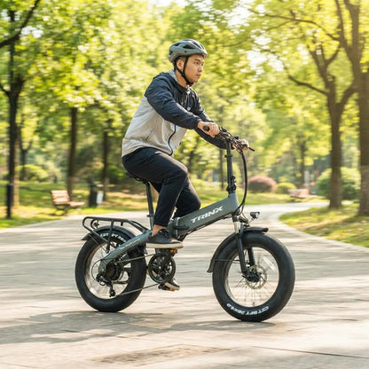 Bicicleta Trinx E-fat Spear Electrica 7 Velocidades Rod 20 Verde Mate 20