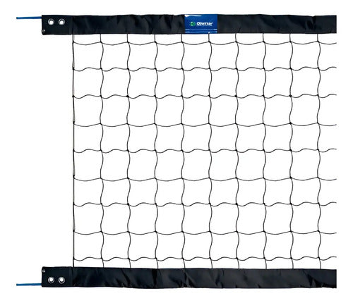 Red Oficial De Voleibol Playa 2 Franjas 8.5m X 1m - Malla 2m Negro