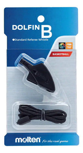 Silbato Basket Origen Japones Ra0080 Con Cuerda Molten Negro
