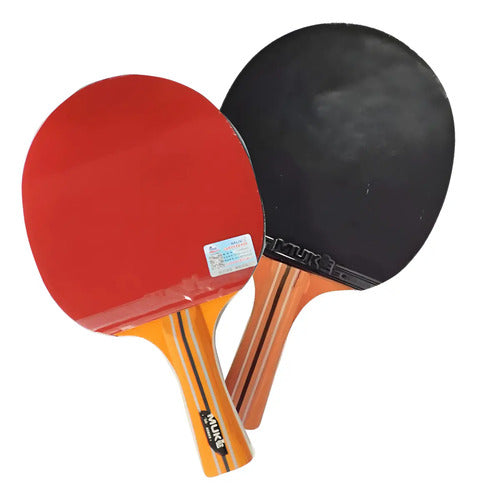 Paleta De Ping Pong 2 Estrella C/funda - Muke Rojo Cs (chino)