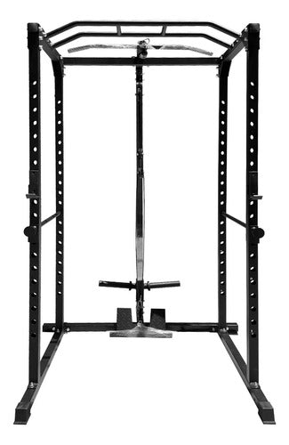 Squat Rack Jaula Comercial Multifunción - Rhino Negro