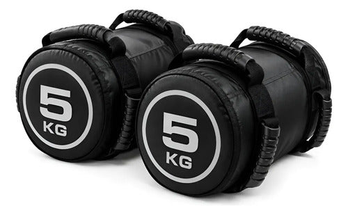 Par De Bolsas 5kg C/u Sandbag Fitness Y Crossfit Negro