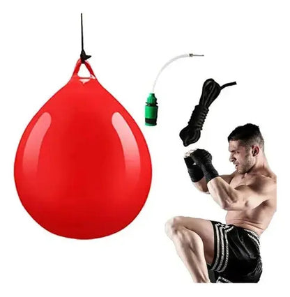 Bolsa Boxeo Rellenable 30l Agua Fitness Entreno Profesional Rojo