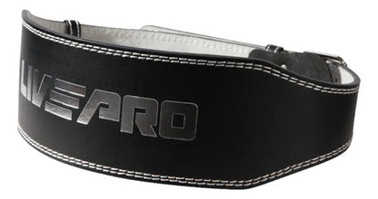 Cinturon Levantamiento Gym En Cuero Pesado M Livepro