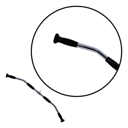 Barra Dorsales Para Polea Cromada Con Movimiento 92cm Rhino Negro