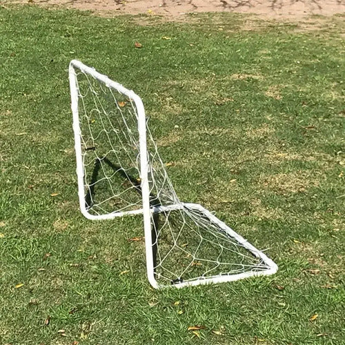 Arco De Fútbol Metálico 120x80 Cm Juego 2 Unid Resistente Blanco