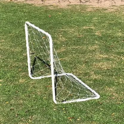Arco De Fútbol Metálico 120x80 Cm Juego 2 Unid Resistente Blanco