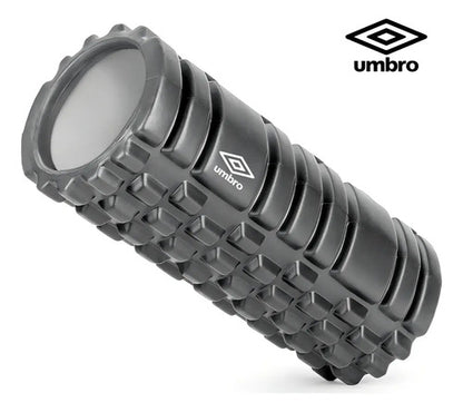 Rolo Sensitivo Umbro Hueco 33cm Yoga Pilates De Goma Eva Pvc Color Negro